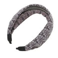 thumbnail image 4 of Unique Bargains 1 Pc Fashion Pattern Wide Headbands for Women Purple Gray, 4 of 6