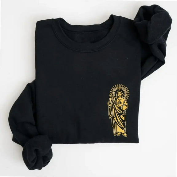 San Judas Tadeo (St. Jude Thaddeus) Unisex Sweatshirt – Faith-Based Catholic Pullover with Spiritual Graphic – Classic Religious Streetwear for Men and Women