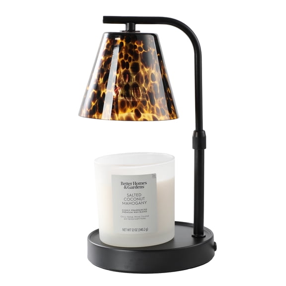 Better Homes & Gardens Dark Tortoise Wax Cube & Candle Warmer with Adjustable Height, Timer & Dimmer