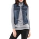 thumbnail image 5 of Chaleco sin mangas de mezclilla lavado para mujer INSPIRE CHIC con botones y bolsillos azul 2XL, 5 of 7