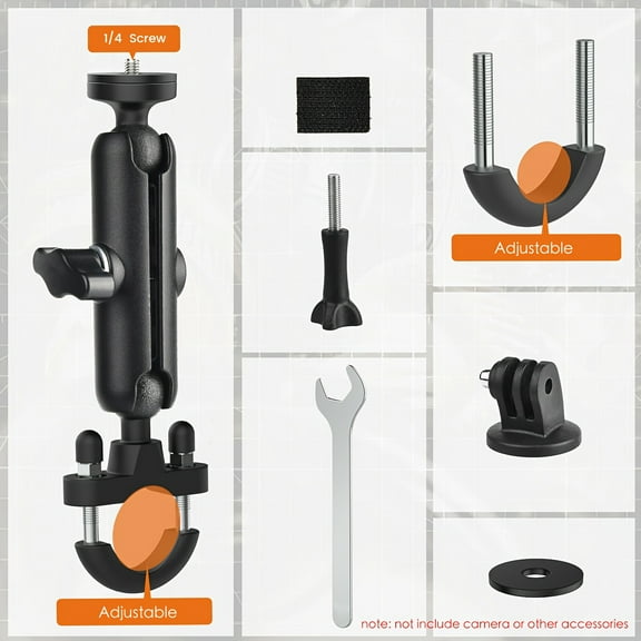 [Motorcycle Handlebar Mount] Motorcycle Handlebar Mirror Bar Bracket Mount Holder For GoPro Hero 13 12 11 10 9 8 OSOM Insta360 For Osmo Action 5 Pro For Osmo Pocket 3 2