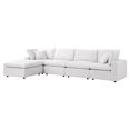 thumbnail image 5 of Modular Lounge Sectional Deep Sofa Set, White, Fabric, Modern Contemporary, Outdoor Patio Balcony Cafe Bistro Garden Furniture Hotel Hospitality, 5 of 10