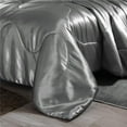 thumbnail image 6 of NTBED Silky Satin Comforter Set King Size Gray Luxury Wave Quilted Bedding Set with 2 Pillow Covers, 6 of 6
