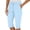 Light Blue, variant on Capri Pants for Women Summer Casual Elastic High Waist Rolled Up Cuffs Straight Leg Cropped Cargo Pants