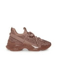 thumbnail image 4 of Steve Madden Maxima Mauve Rhinestone Lace Up Chunky Heel Low Top Fashion Sneaker (Mauve Rhinestone, 9), 4 of 5