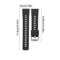 thumbnail image 2 of Lunxisen 3 Pcs Quick Release Silicone Watch Band Replacement Strap for Daily Wear Comfortable Durable Sport Fitness Activity Accessory(20mm), 2 of 9