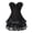 Black, variant on Corset for Women with Skirt 2 Piecess tutu Gothic Steel boned Plus Size Lace floral Lingerie Costume Black White L