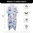 thumbnail image 6 of HELLHERO Sexy Long Kimono Swimsuit Cover Up for Summer High Quality Fabrics Breathable Beach Cover Ups Datura Flower Butterfly, 6 of 6