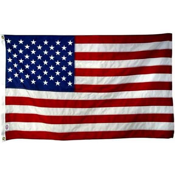 NYL-TUFF 3x5 Foot Nylon Heavy Duty Outdoor Embroidered American Flag
