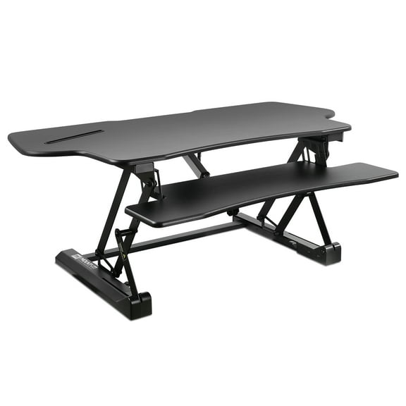Mount-It! Electric Lift Standing Desk Converter with Large Platform
