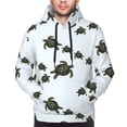 thumbnail image 4 of KLL Sea Turtle Print Mens Hoodie Long Sleeve Casual Pullover Hooded Sweatshirt Fashion Drawstring Hoodies with Pocket-3X-Large, 4 of 6