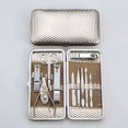thumbnail image 1 of Kit de manicura profesional Kit de cuidado de uñas, kit de maquillaje de acero inoxidable, 12 artículos para viajes o uso doméstico (oro champán) ER, 1 of 5