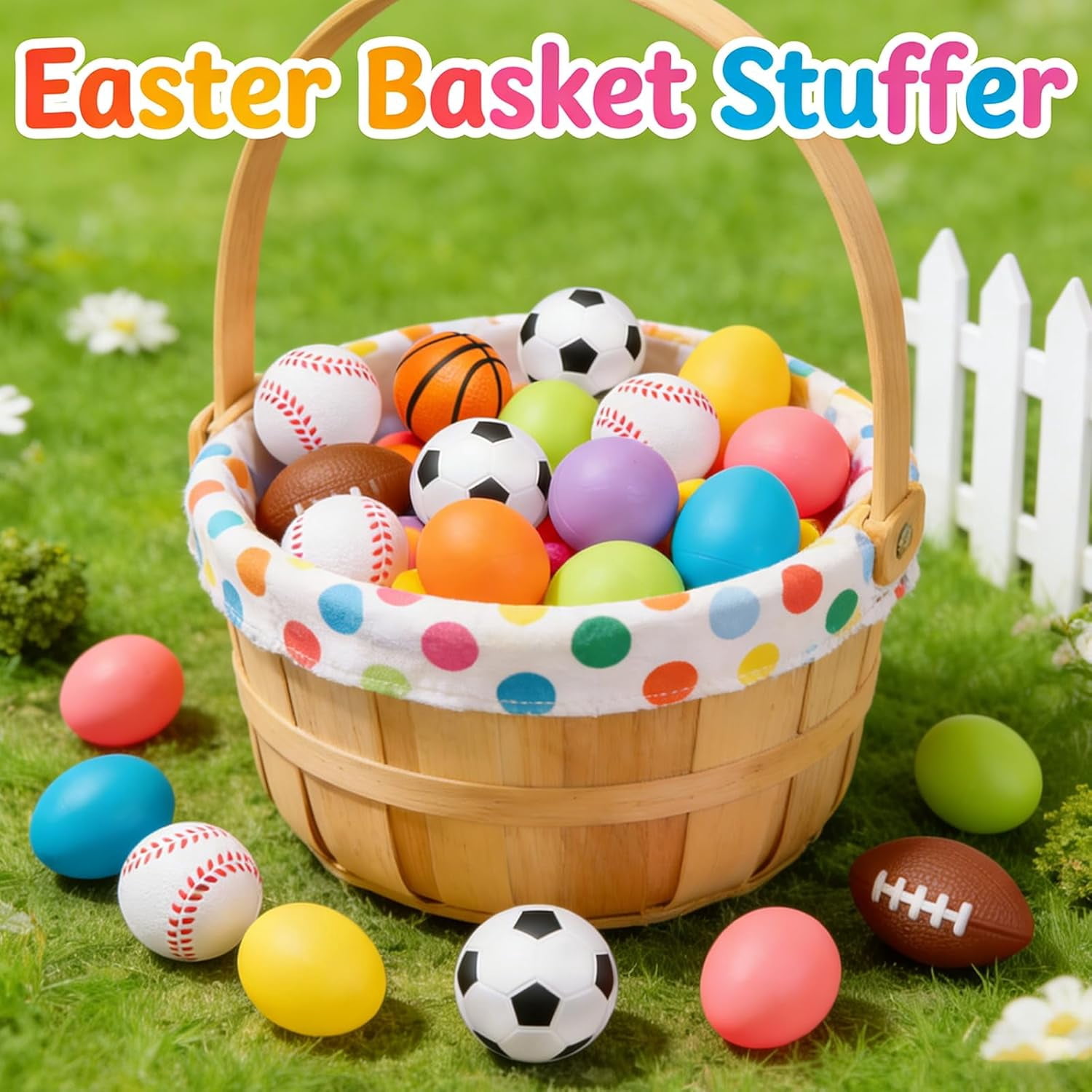 28 Pack Sports Stress Balls,Easter Basket Stuffers Soccer Football Squeeze Fidget Relief Toys for Easter Eggs Fillers,Goodie Bags Stuffers,Classroom Prizes,Pinata Filler