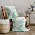 thumbnail image 4 of Vintage Floral Bird Pillow Covers 20x20 Inch Set of 2 Aqua Flowers Leaves Decorative Throw Pillows for Couch Chinoiserie Square Pillow Cases Home Decor for Sofa Bed Porch Living Room Outdoor, 4 of 6