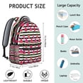 thumbnail image 6 of Watermelon Style Backpack - Lightweight School Bag for High School & University, Roomy Travel Backpack with Organizational Features, Great Gift for Back to School Season, Comfortable Shoulder Straps, 6 of 6