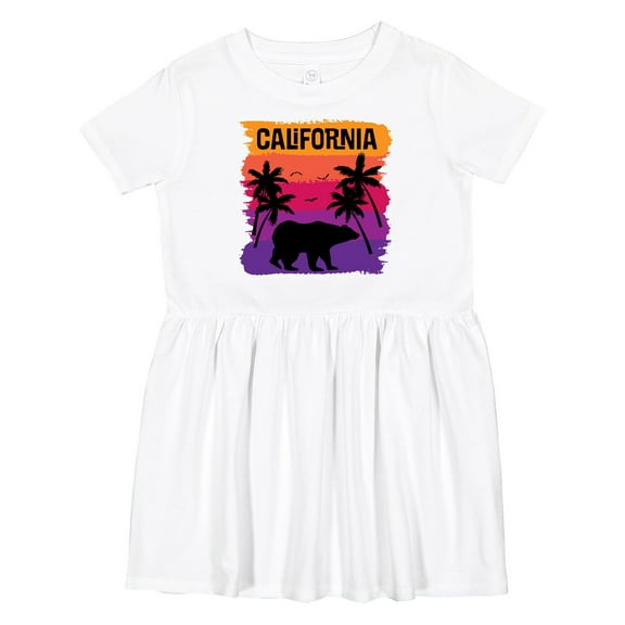 Inktastic California Sunset Vacation Beach Girls Toddler Dress