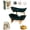 Green (2-tier), variant on 2/3 Tier Oval Fruit Basket Bowl for Kitchen Countertop with Bamboo Stand Rack Tiered Hanging Serving Fruits Vegetable Tray Produce Organizer Wooden Display Holder Stand Vertical Storage