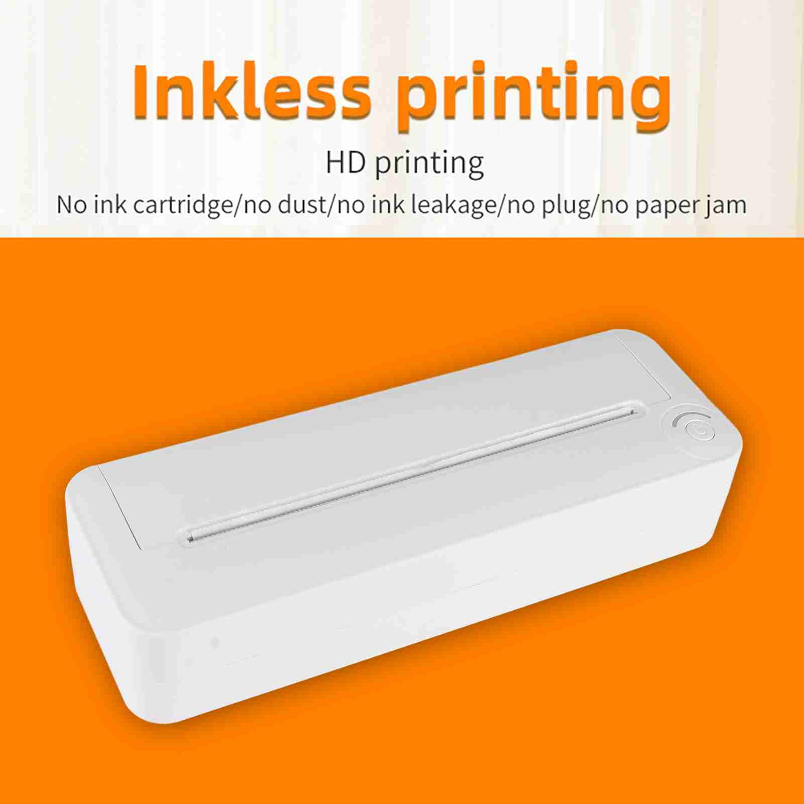 Printer A4 Portable Paper Printer Thermal Printing Wireless BT Connect Compatible With IOS And  Mobile Photo Printer Support 210mm Wide For Outdoor Travel Home Office
