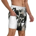 thumbnail image 2 of Kdxio Colors Cats Print Men'S Swim Trunks With Compression Liner 7 Inch Inseam Quick Dry Swim Shorts, 2 of 7