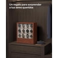 thumbnail image 5 of SONGMICS Caja para Relojes con 12 Ranuras, Expositor con Ventana, Chapa de Madera Maciza, Forro de Terciopelo, Marrón Café, 5 of 5