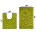 thumbnail image 3 of Better Trends Trier 2 Piece Poly-Cotton Tufted Bath Rug with Non-Slip Backing - Green, 3 of 5