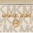 thumbnail image 4 of Michael Kors Womens Jet Set Charm Small North/South Flat Crossbody Vanilla/Acorn One Size Mk Signature, 4 of 7
