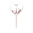 thumbnail image 1 of Paris French Flat Landmark Pattern Toothpick Flags Heart Lable Cupcake Picks, 1 of 3