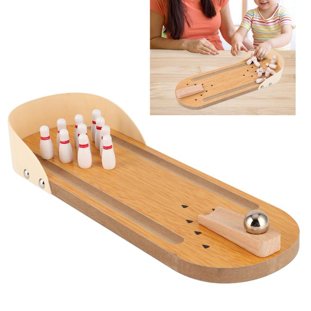 Mini Bowling Game, Desktop Bowling Toy Beautifully Designed Relieve Tension Practical Relieve Stress with 10 X Bowling Ball for Playing for Above 3 Years Old Mini Bowling Toy
