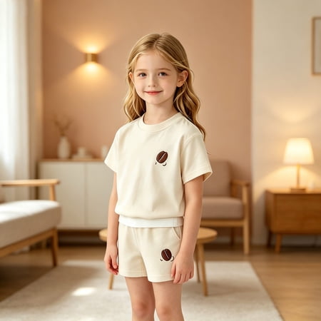 MEZZALL Child Boys Casual Summer Outfit Sets Short Sleeve T-Shirts And Shorts Two Piece Toddler Round Neck Relaxed Fit Clothes Sets