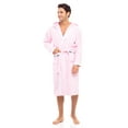 thumbnail image 5 of Men’s Terry Hooded Robe Spa Waffle Weave Bathrobe for Men 100% Cotton Robes Pink XXL, 5 of 8