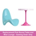 thumbnail image 6 of Replacement Parts for Barbie Doll Dreamhouse Doll house Playset HMX10 - Replacement Pink Round Table and Blue Lounge - Gaming Chair, 6 of 6