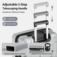 thumbnail image 4 of Zimtown Luggage Set 4 Piece Hardshell Suitcase Sets with Spinner Wheels, Lightweight Carry On & Checked Travel Luggage, 16/20/24/28 Inch Silver Gray, 4 of 18