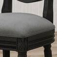 thumbnail image 5 of Noble House Dior Set of 2 Dining Chairs, Traditional Fabric, Gray and Black, 5 of 7