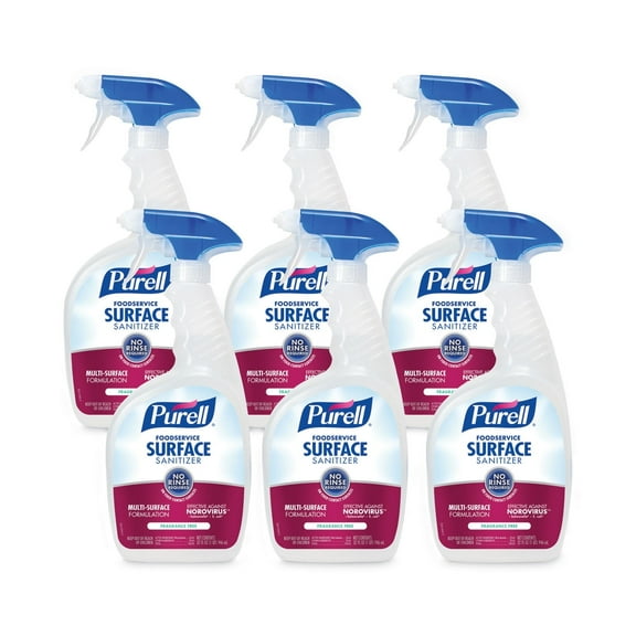 Foodservice Surface Sanitizer Fragrance Free 32 oz Capped Bottle with Spray Trigger Included in Carton 6/Carton 334106