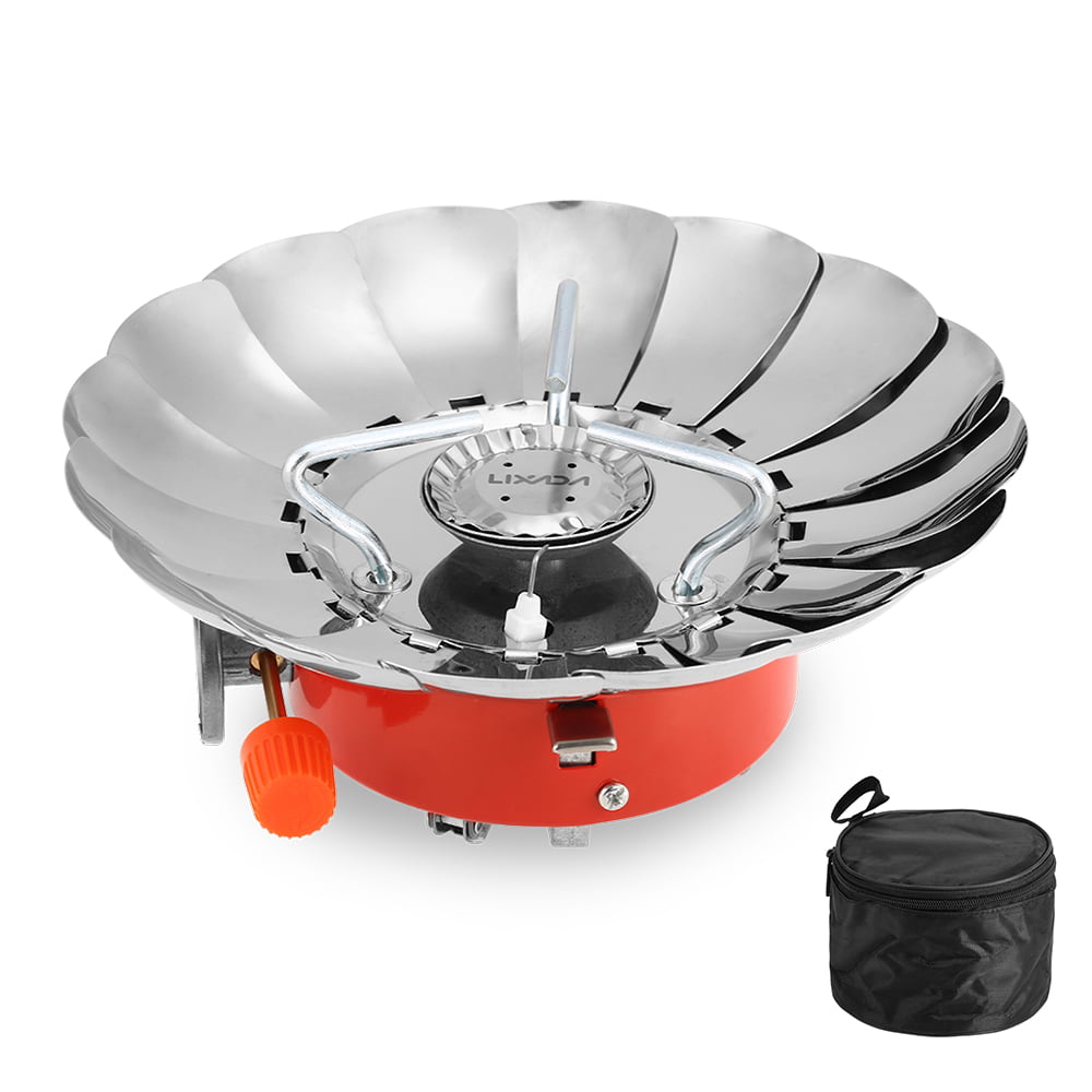 Details about  / 2120KW Outdoor Picnic Gas Burner Wind proof Camping Hiking Fordable Mini Stove
