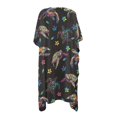 thumbnail image 2 of Xoenoiee Turtle Plumeria Flower Print Women's Kimono Cardigans Casual Summer Tops Cover up Open Front Resort Wear Swimwear Beachwear for Women, 2 of 7