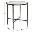 thumbnail image 3 of SAFAVIEH Couture Jessa Glam Glass Top Metal Round End Table, Black/White, 3 of 11