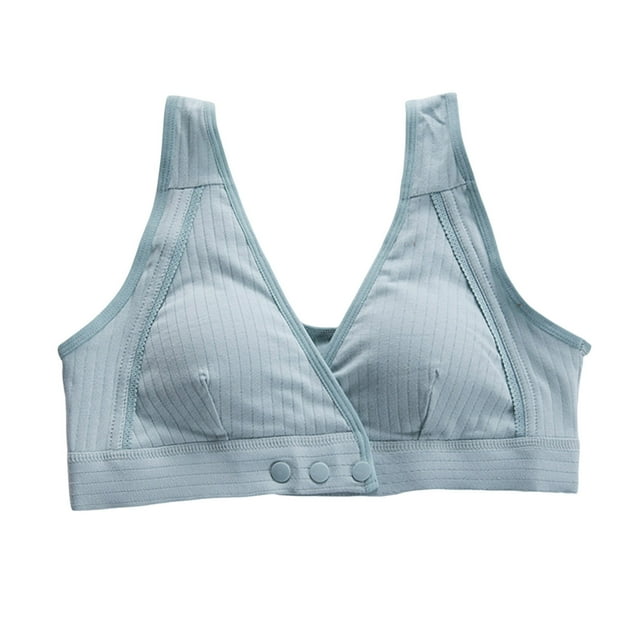 PEASKJP Wireless Bras with Support and Lift Supportive Comfort Wireless Push Up Shaping Bra, Blue XXXL