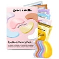 thumbnail image 1 of Mascarillas Grace & Stella para ojeras (paquete variado): 18 pares de parches para ojeras, 6 colores (3 pares por color). Mascarillas de gel para ojos hinchados, veganas y sin crueldad animal. Regalos, 1 of 5