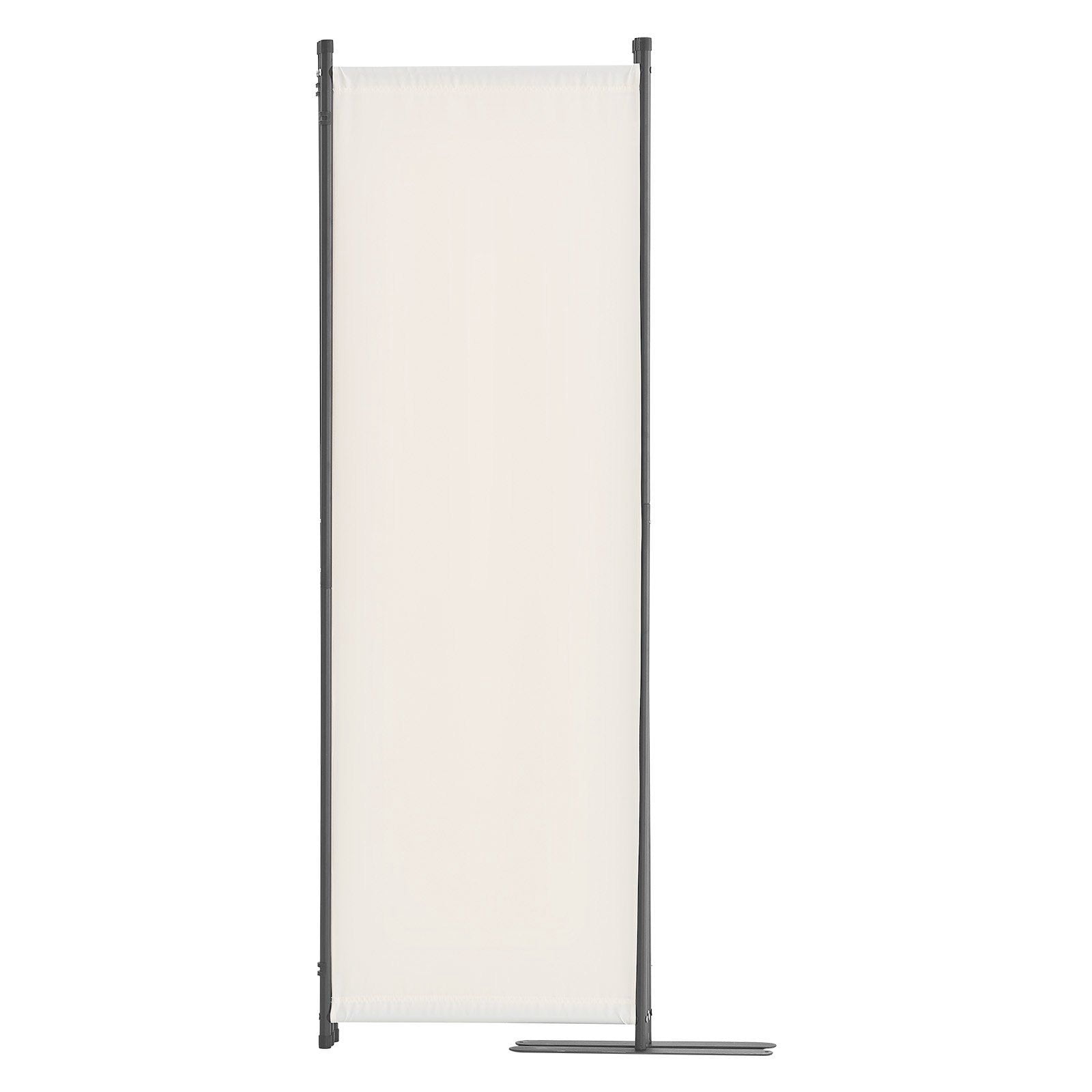 4-Panel White Room Divider Screen, Freestanding Fabric Partition for Home & Office