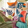 thumbnail image 2 of Yakuyir Mid Century Modern Pillow Covers Set of 4 16x16 Aesthetic Abstract Art linens Cotton Boho Decor Cute Plants Contemporary Pillows Accents Outdoor Farmhouse Sofa Couch Cases Decorations, 2 of 5