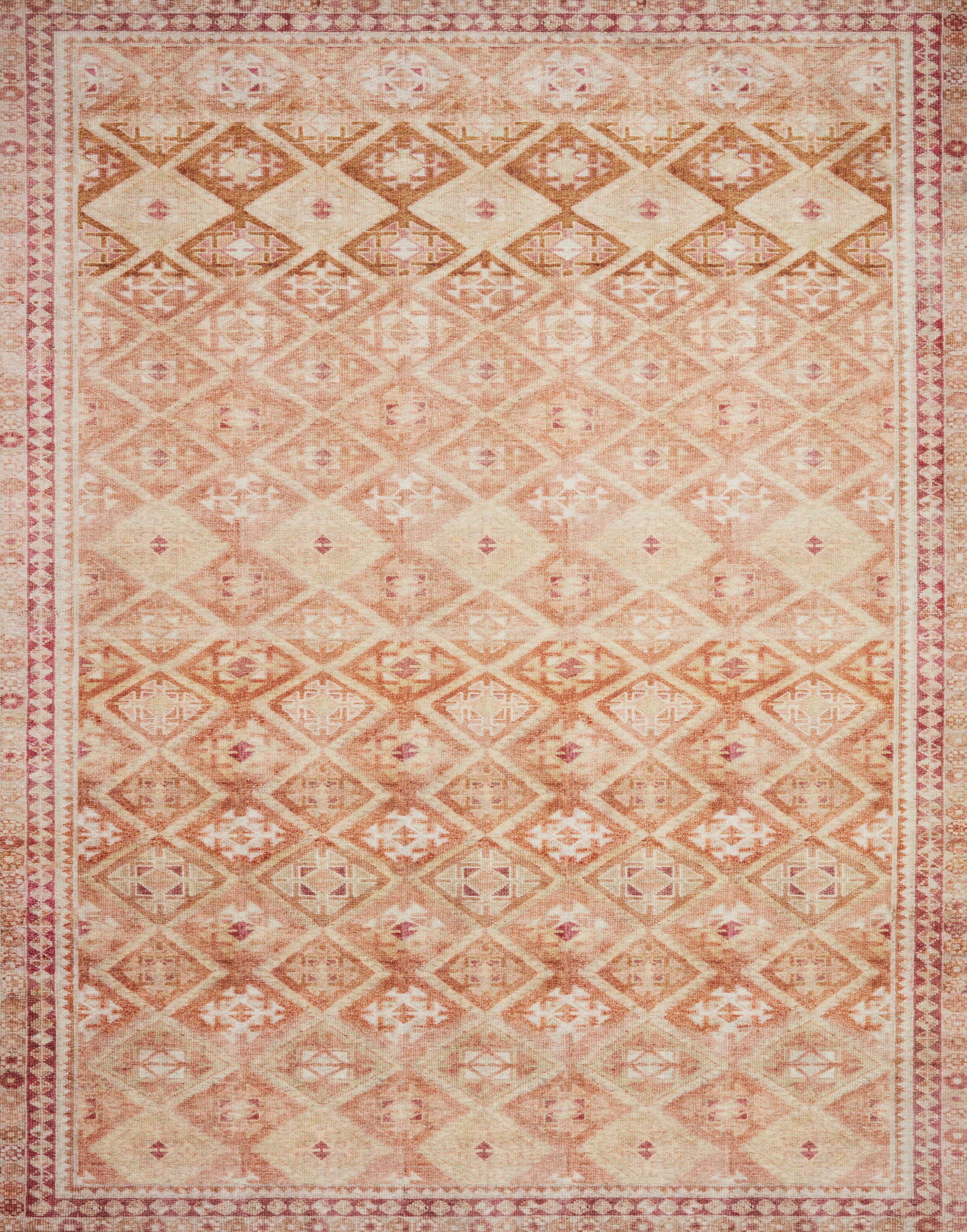 Loloi II Layla LAY-16 Printed Natural / Spice Area rug 2'-0" x 5'-0"