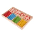 thumbnail image 3 of Nehlobo Números de Madera Palos para Contar Letras Palos de Inteligencia Matemática Bloques de Construcción Tarjetas de Números de Madera y Varillas para Contar con Caja, 3 of 7