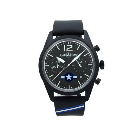 Bell & Ross Insignia US Steel Black Dial Automatic Mens Watch BRV126-BL-CA-CO/US