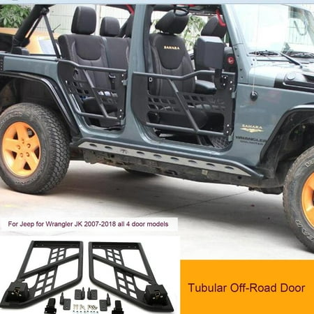 2PCS Tubular Off-Road Door Set Vehicle Door For Jeep For Wrangler JK 2007-2019
