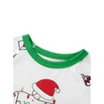 thumbnail image 5 of Family Matching Christmas Pajamas, Baby Romper/Boots Hat Letter Print Long Sleeve Tops and Long Pants Sleepwear Set, 5 of 10