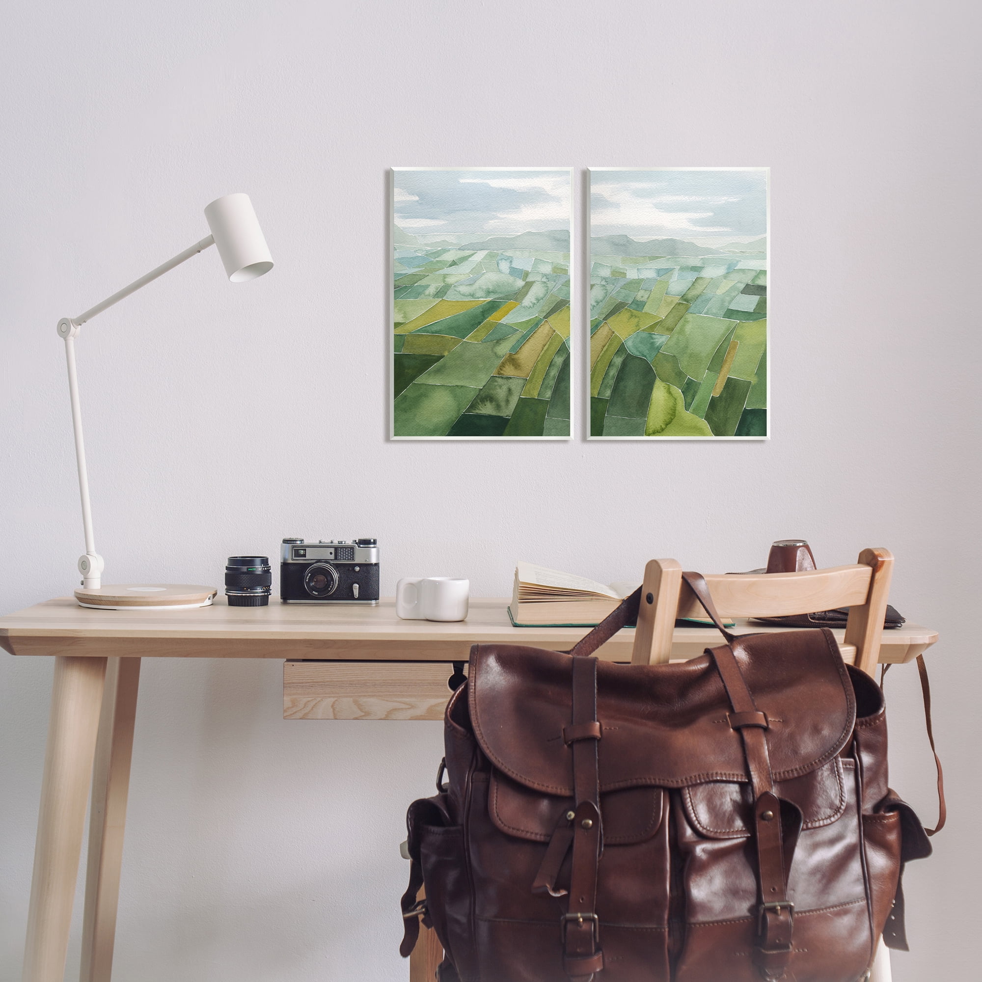 Stupell Industries Abstract Farmland Landscape Nature Painting Unframed Art Print Wall Art, 10 x 15, Set of 2