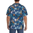 thumbnail image 5 of Haiem Hawaiian Style Men's Casual Shirts Short Sleeve Button Down Shirts Fashion Textured Summer Beach Shirt-Large, 5 of 7