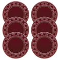 thumbnail image 1 of Daily Mendi 6 platos llanos grandes de 10.43" en rojo granate Manhattan Comfort NM03-7304, 1 of 2