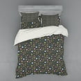 thumbnail image 2 of Ambesonne Floral Bedding Set 3 Pcs, Minimal Cartoon Flowers, Twin XL, Olive Green Dried Rose, 2 of 3